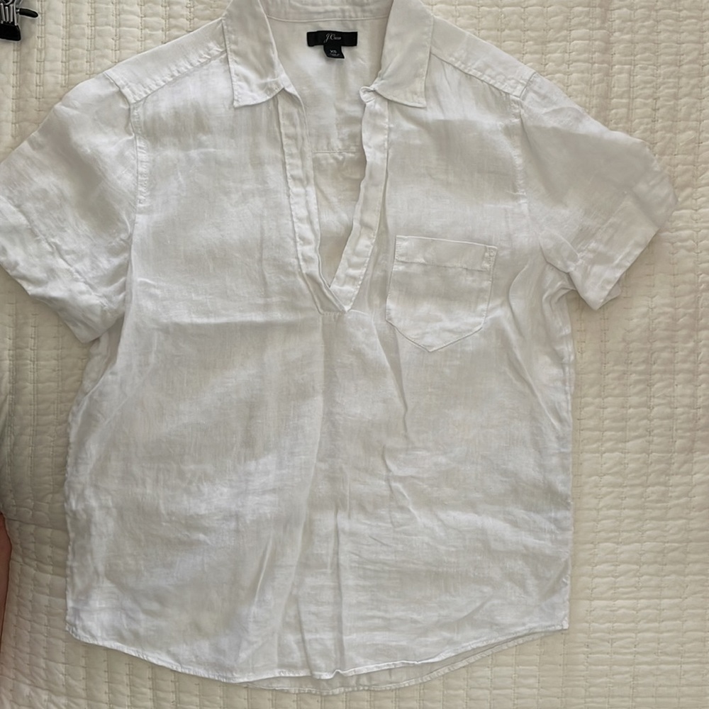 J. Crew Linen Collared Shirt